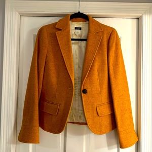 J Crew Size 2 Wool Yellow/Orange Blazer